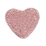 Pink Bedazzled Heart Bag Charm BC010