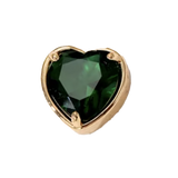Green Crystal Heart Bag Charm BC002
