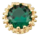 May Birthstone Emerald Green ZB005