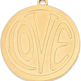 Focal Bag Charm: LOVE Circle Pendant P003