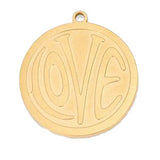 Focal Bag Charm: LOVE Circle Pendant P003