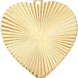 Oversized Ribbed Heart Bag Charm P023