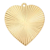 Focal Bag Charm: Oversized Ribbed Heart Pendant P023