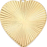 Focal Bag Charm: Oversized Ribbed Heart Pendant P023