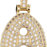 Pave Letter A Bag Charm BC031