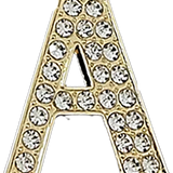 Pave Letter A Bag Charm BC031