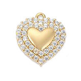 Heart with Pave Border HF039