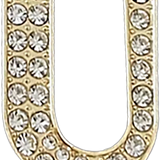 Pave Letter U Bag Charm BC051