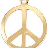 Large Gold Peace Sign S013