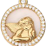Round Angel With Crystals S004