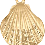 Focal Bag Charm: Gold Shell Pendant P034