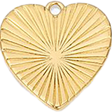 Small Gold Ribbed Heart P006