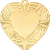 Focal Bag Charm: Sunburst Border Heart P028