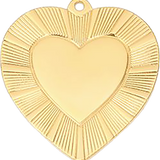 Bag Charm Sunburst Border Heart P028