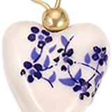 Porcelain Blue & White Heart HF032