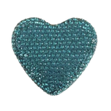 Blue Bedazzled Heart Bag Charm BC009