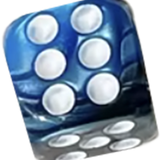 Blue Dice Bag Charm BC024