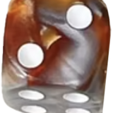 Brown Dice Bag Charm BC025