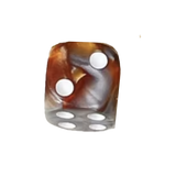 Brown Dice Bag Charm BC025