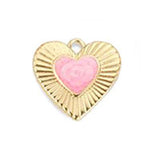 Gold Heart With Pink Center HF015