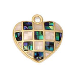 Green & White Checkered Heart HF010