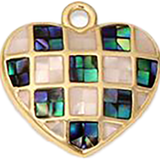 Green & White Checkered Heart HF010