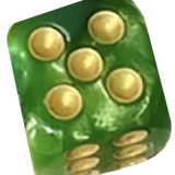 Green Dice Bag Charm BC022