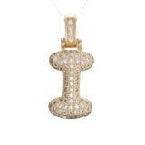 Pave Letter I Bag Charm BC039