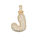 Pave Letter J Bag Charm BC040