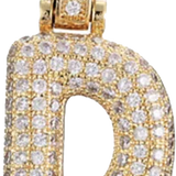 Pave Letter D Bag Charm BC034