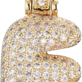 Pave Letter E Bag Charm BC035