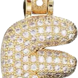 Focal Bag Charm: Pave Letter F Bag Charm BC036