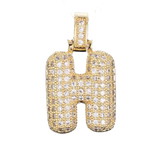 Pave Letter H Bag Charm BC038