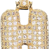 Pave Letter H Bag Charm BC038