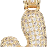 Focal Bag Charm: Pave Letter J Bag Charm BC040