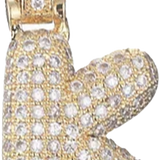 Pave Letter K Bag Charm BC041