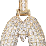 Focal Bag Charm: Pave Letter M Bag Charm BC043