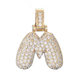 Focal Bag Charm: Pave Letter M Bag Charm BC043