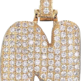 Focal Bag Charm: Pave Letter N Bag Charm BC044