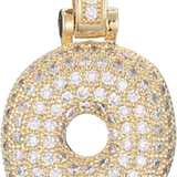 Pave Letter O Bag Charm BC044