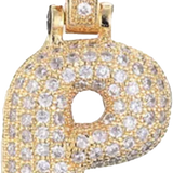 Pave Letter P Bag Charm BC045