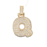 Focal Bag Charm: Pave Letter Q Bag Charm BC047