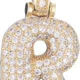 Focal Bag Charm: Pave Letter R Bag Charm BC048