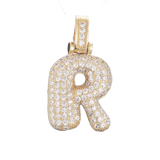 Pave Letter R Bag Charm BC048