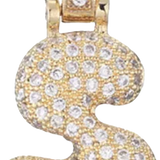 Pave Letter S Bag Charm BC049