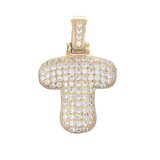 Focal Bag Charm: Pave Letter T Bag Charm BC050