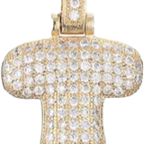 Pave Letter T Bag Charm BC050