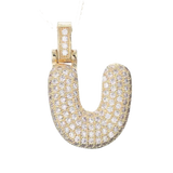 Pave Letter U Bag Charm BC051