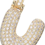 Pave Letter U Bag Charm BC051