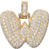 Pave Letter W Bag Charm BC053
